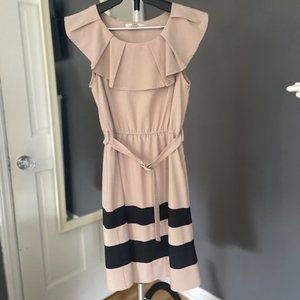 Adorable Business Casual Belted Scoop Neck Dress